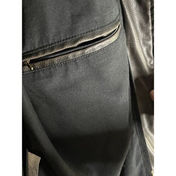 Vintage Brand Leather Men's XL Black Motorcycle Jacket - Picture 5 of 13